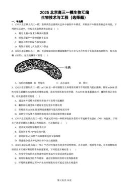 2025北京高三一模生物汇编：生物技术与工程（选择题）-答案