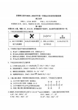 2025北京首都师大附中高三12月月考化学-答案
