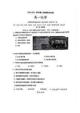2025北京清华附中朝阳学校高一（下）期末化学-试题