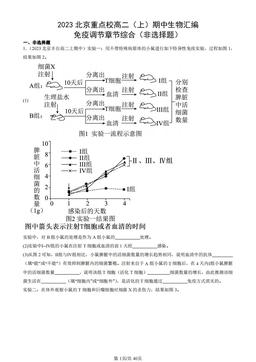 2023北京重点校高二（上）期中生物汇编：免疫调节章节综合（非选择题）-答案