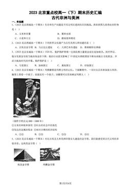 2023北京重点校高一（下）期末历史汇编：古代非洲与美洲-答案