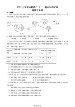 2022北京重点校高二（上）期中生物汇编：特异性免疫-答案