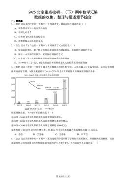 2025北京重点校初一（下）期中数学汇编：数据的收集、整理与描述章节综合-答案