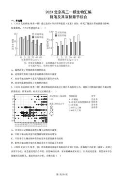 2023北京高三一模生物汇编：群落及其演替章节综合-答案