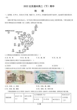 2022北京通州高二（下）期中地理（教师版）-答案
