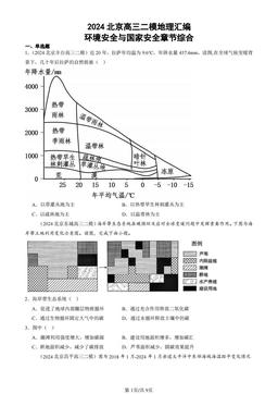 2024北京高三二模地理汇编：环境安全与国家安全章节综合-答案