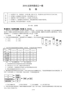 2018北京怀柔初三一模生物（教师版）-答案