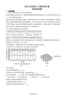 2023北京初三二模化学汇编：科普阅读题-答案