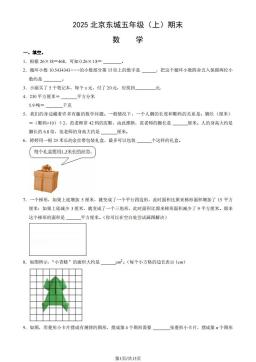 2025北京东城五年级（上）期末数学（教师版）-答案