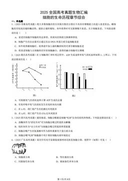 2025全国高考真题生物汇编：细胞的生命历程章节综合-答案
