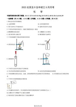 2023北京五十五中初三5月月考化学（教师版）-答案