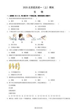 2025北京延庆初一（上）期末生物（教师版）-答案