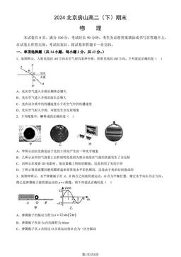 2024北京房山高二（下）期末物理-试题