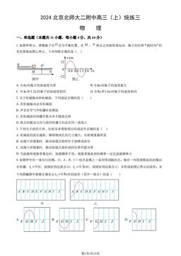 2024北京北师大二附中高三（上）统练三物理（教师版）-答案