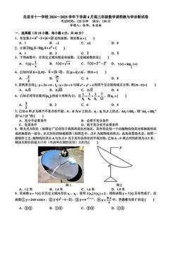 2025北京十一学校高三4月月考数学-试题