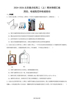 2024-2026北京重点校高二（上）期末物理汇编：涡流、电磁阻尼和电磁驱动-答案