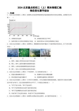 2024北京重点校初二（上）期末物理汇编：物态变化章节综合